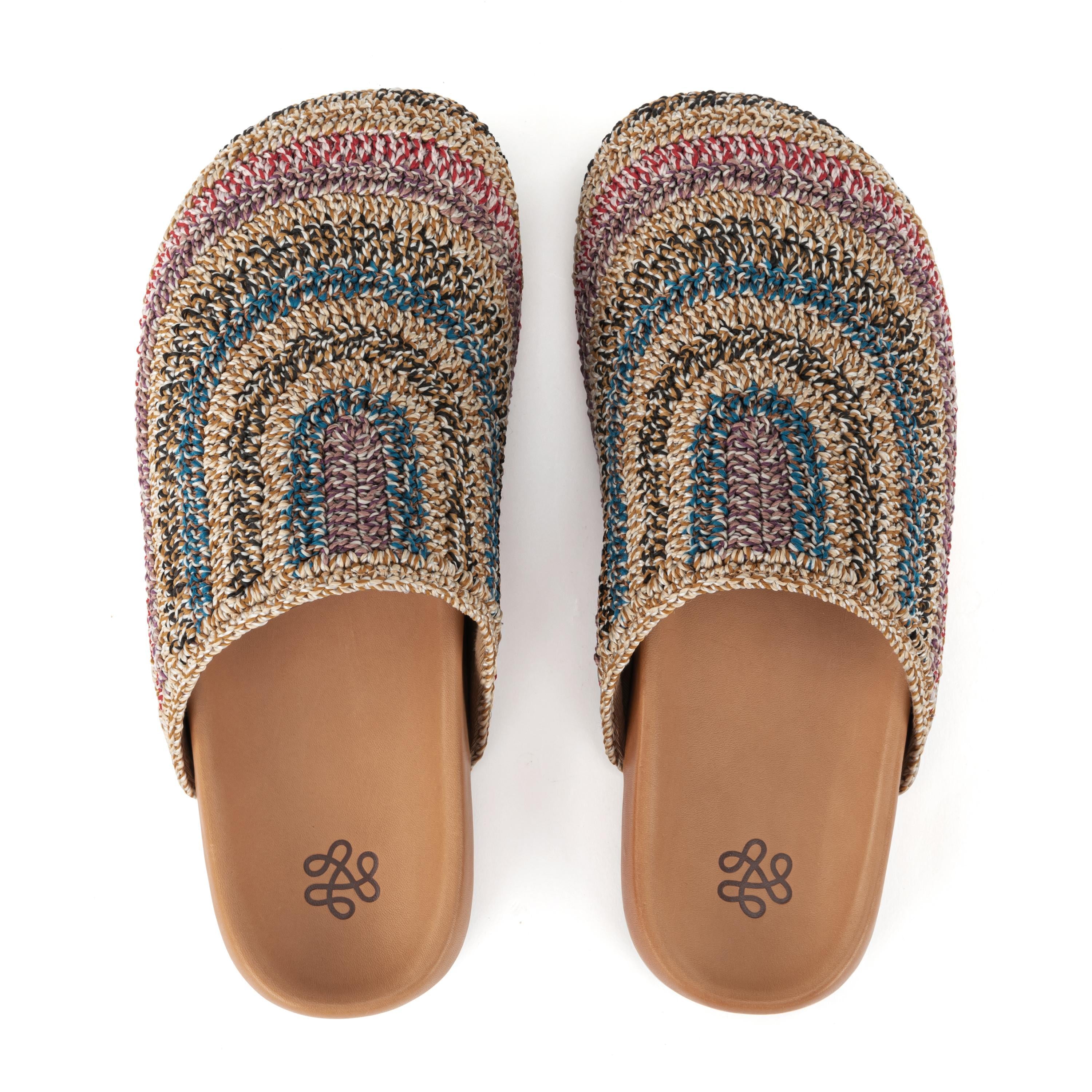 The Sak Bolinas Clog - Hand Crochet - Ubud Stripe