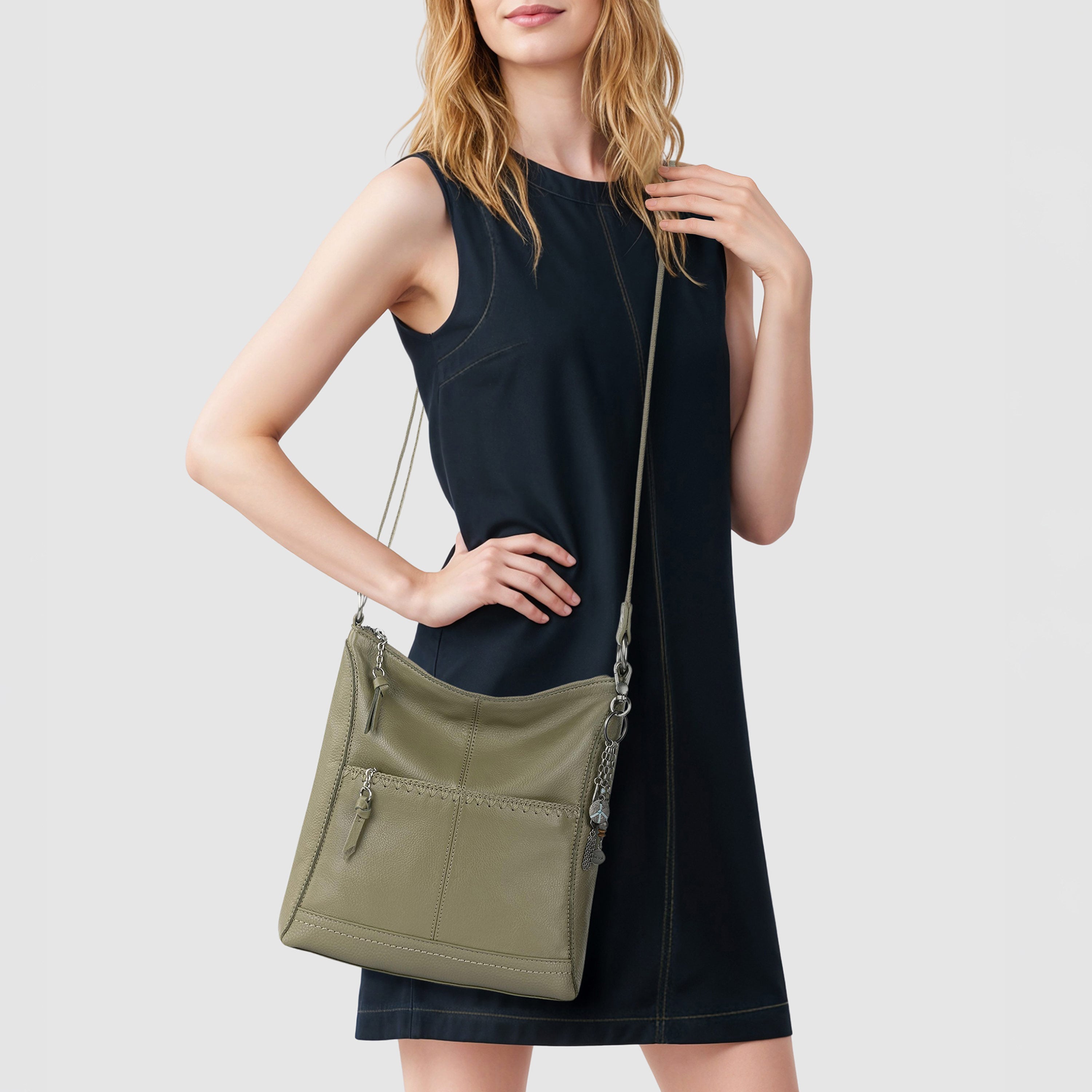 The Sak Lucia Crossbody - Leather - Loden Stitch