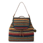 The Sak Sayulita Backpack - Hand Crochet - Woodland Stripe