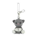 The Sak Yarnicharmz Dangle - Hand Crochet - Grey Cat