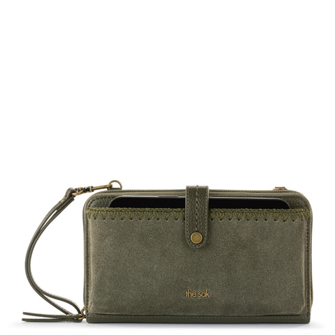 The Sak Iris Smartphone Wallet - Leather - Moss Suede