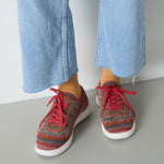 The Sak Asha Sneaker - Hand Crochet - Sunset Stripe