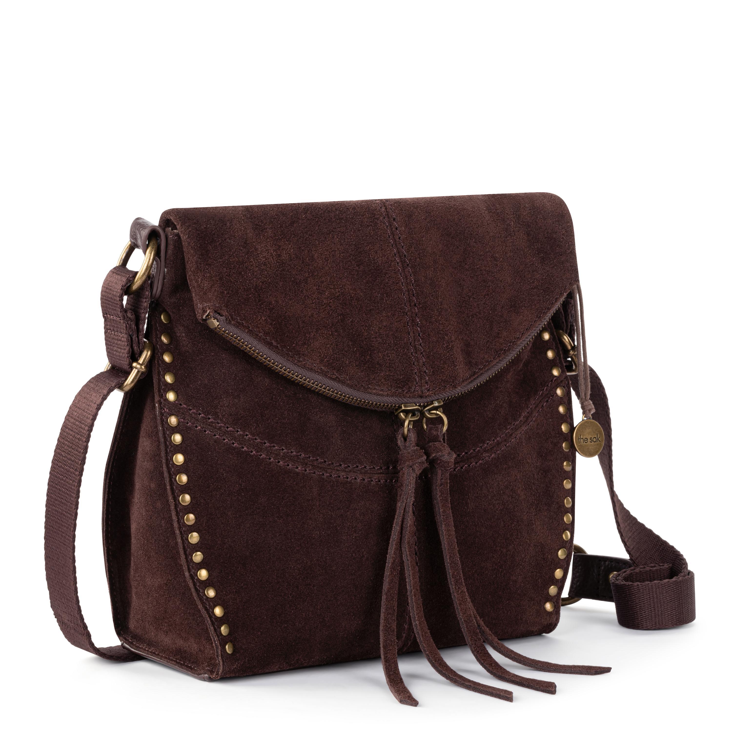 The Sak Silverlake Flap Crossbody - Leather - Mahogany Suede