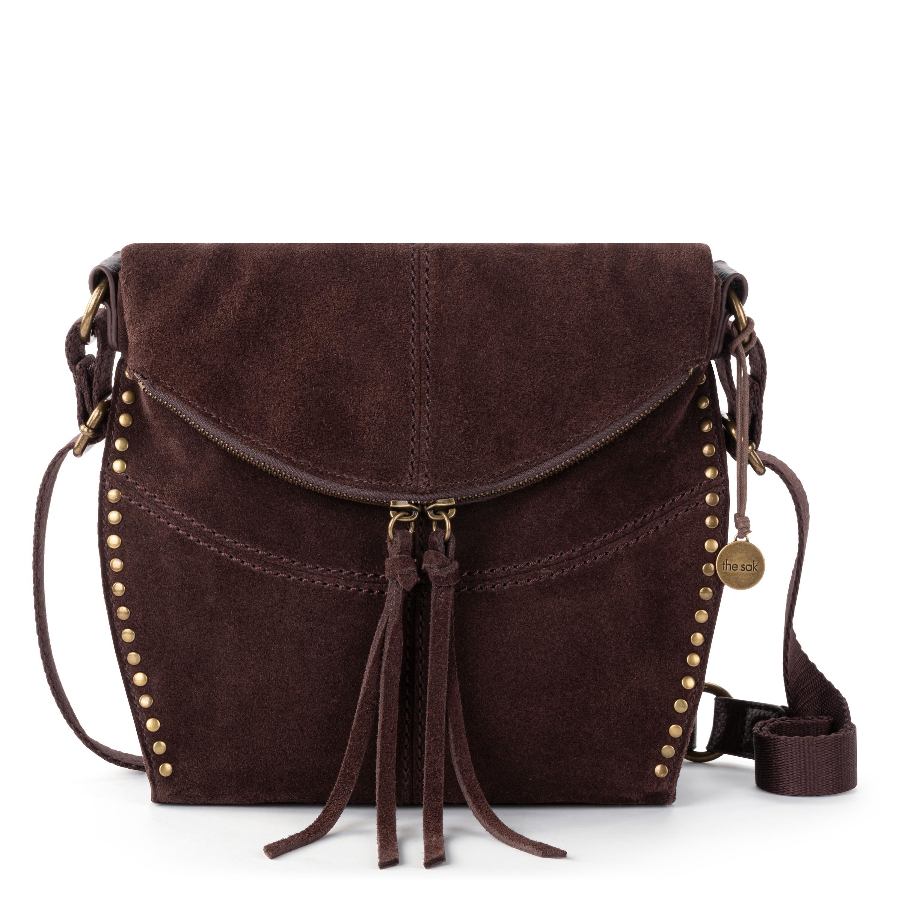 The Sak Silverlake Flap Crossbody - Leather - Mahogany Suede
