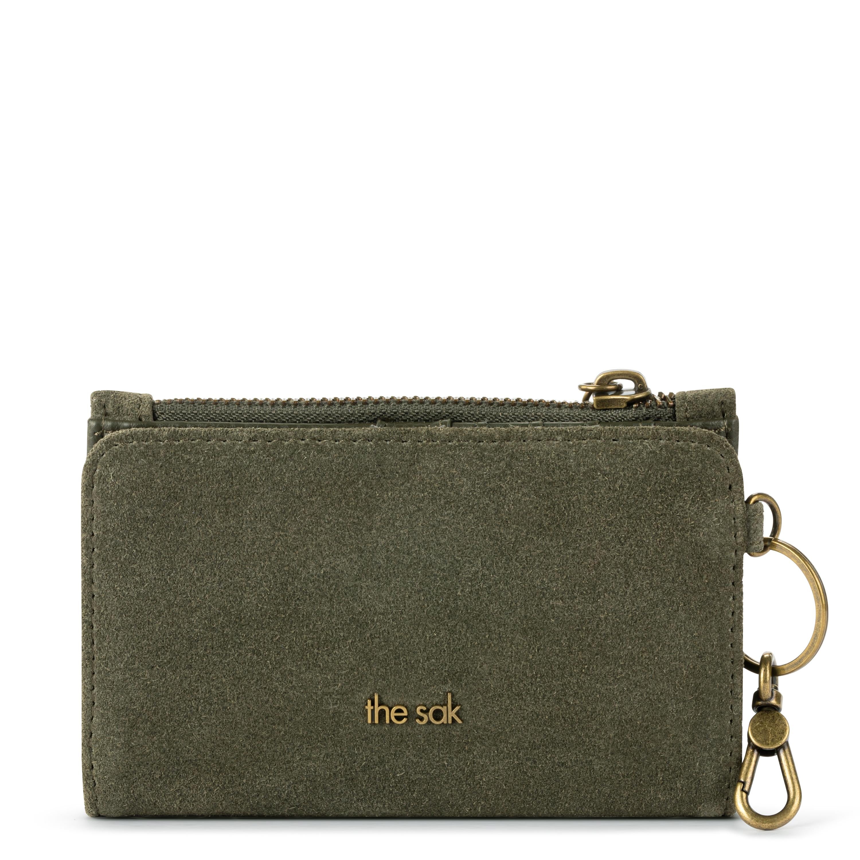 The Sak Encino Essential Wallet - Leather - Moss Suede