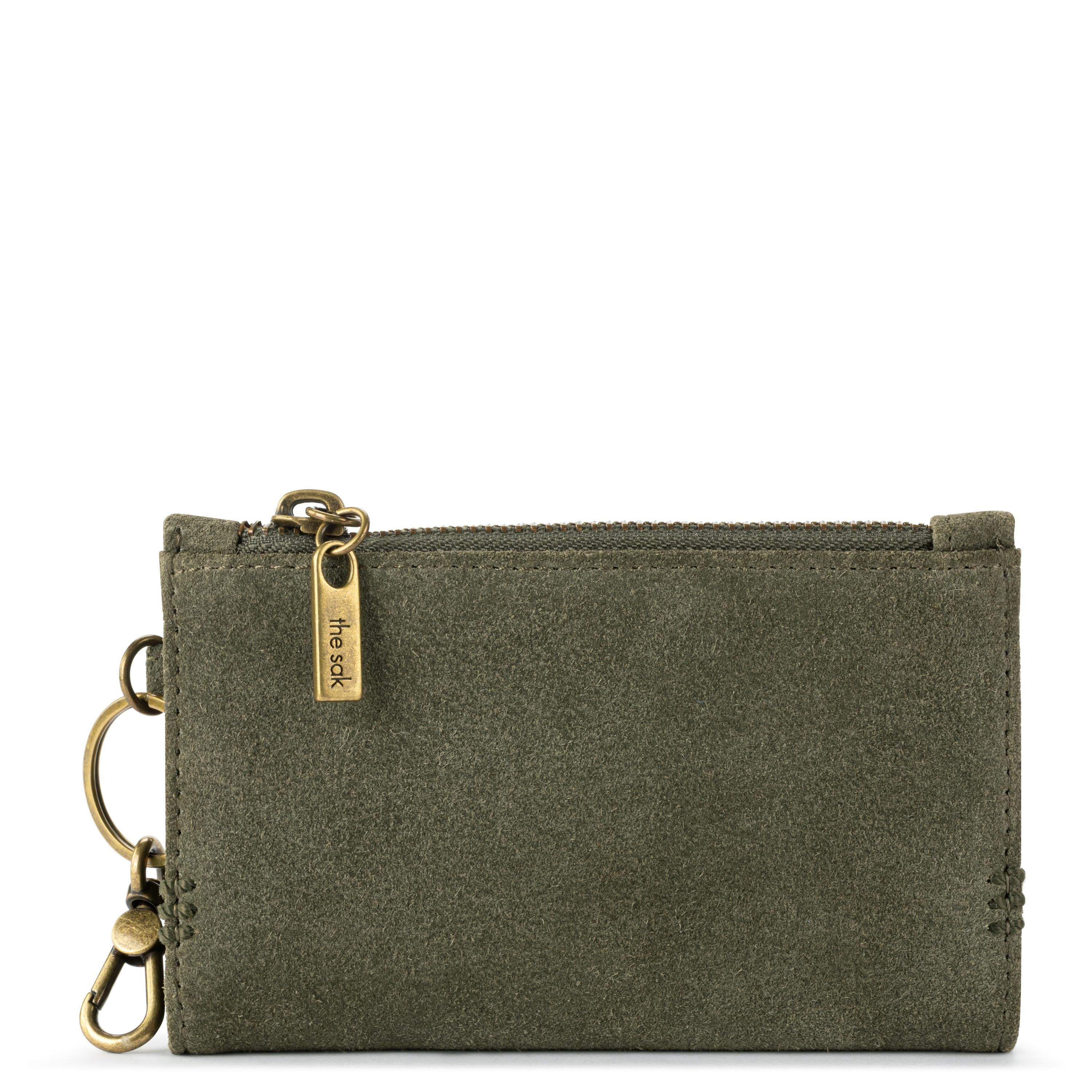 The Sak Encino Essential Wallet - Leather - Moss Suede