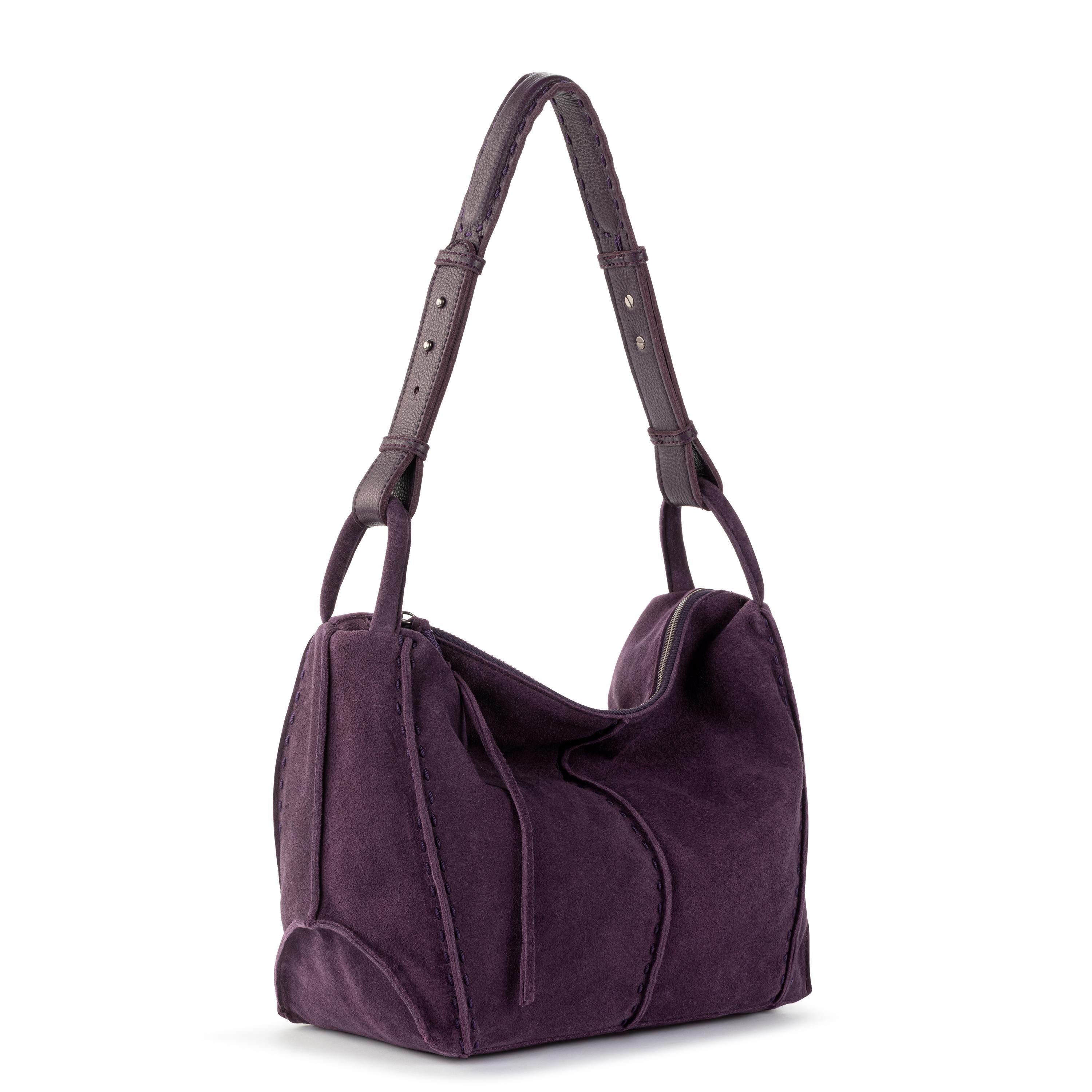 The Sak Los Feliz Hobo - Leather - Aubergine Suede