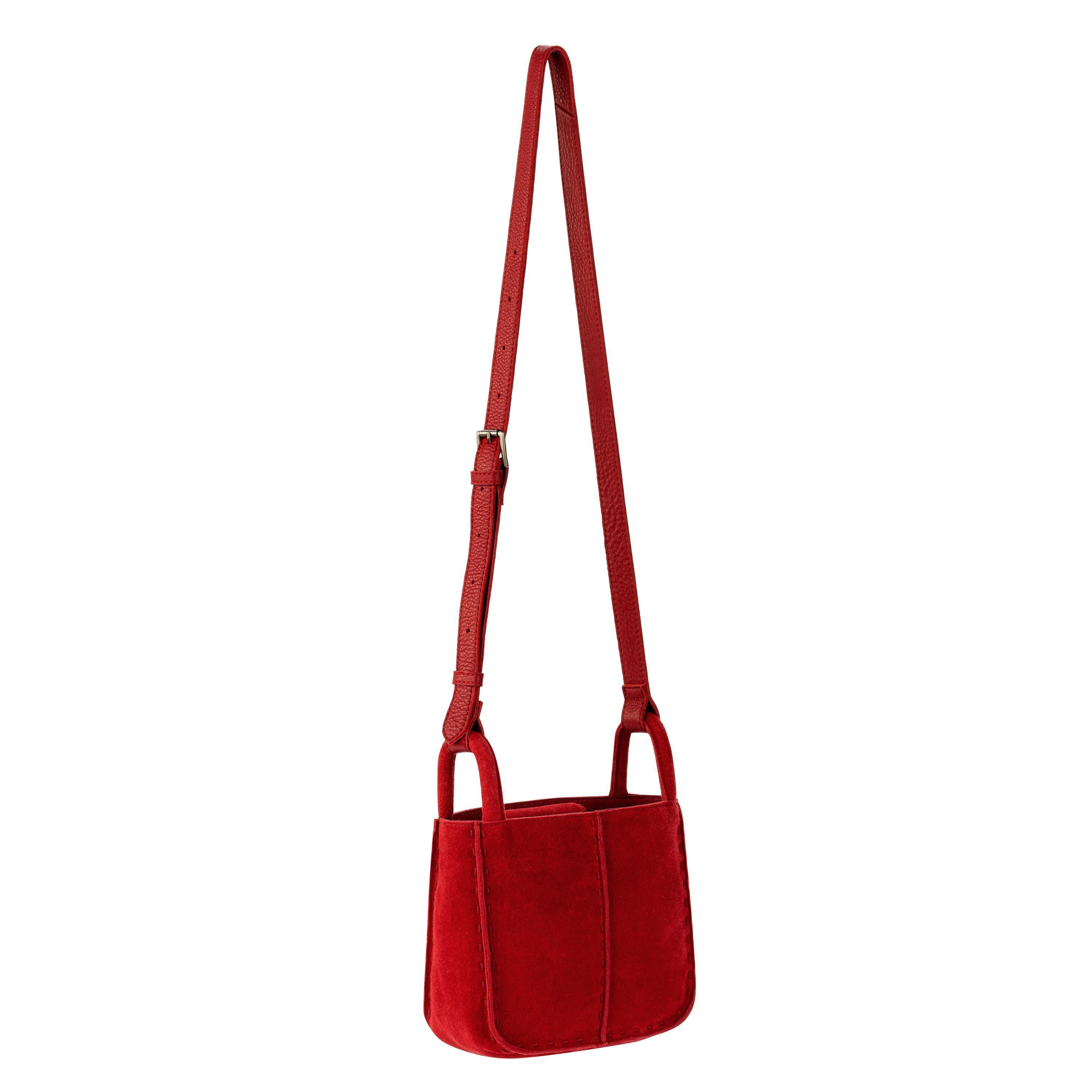 The Sak Los Feliz Mini Crossbody - Leather - Scarlet Suede