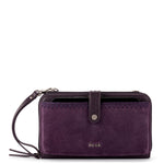 The Sak Los Feliz Large Tote and Iris Smartphone Wallet Bundle - Leather - Aubergine Suede