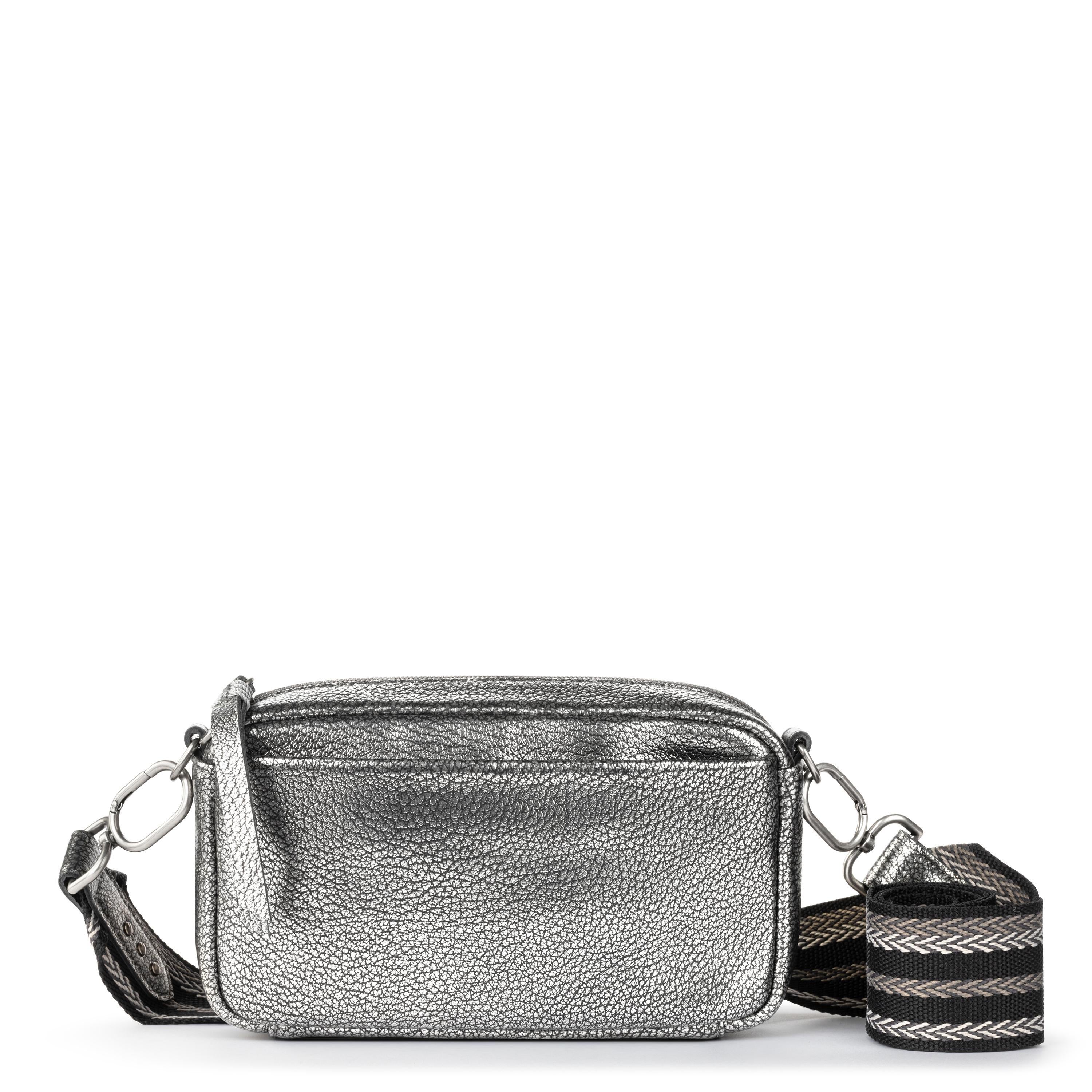 The Sak Cora Smartphone Crossbody - Leather - Dark Silver