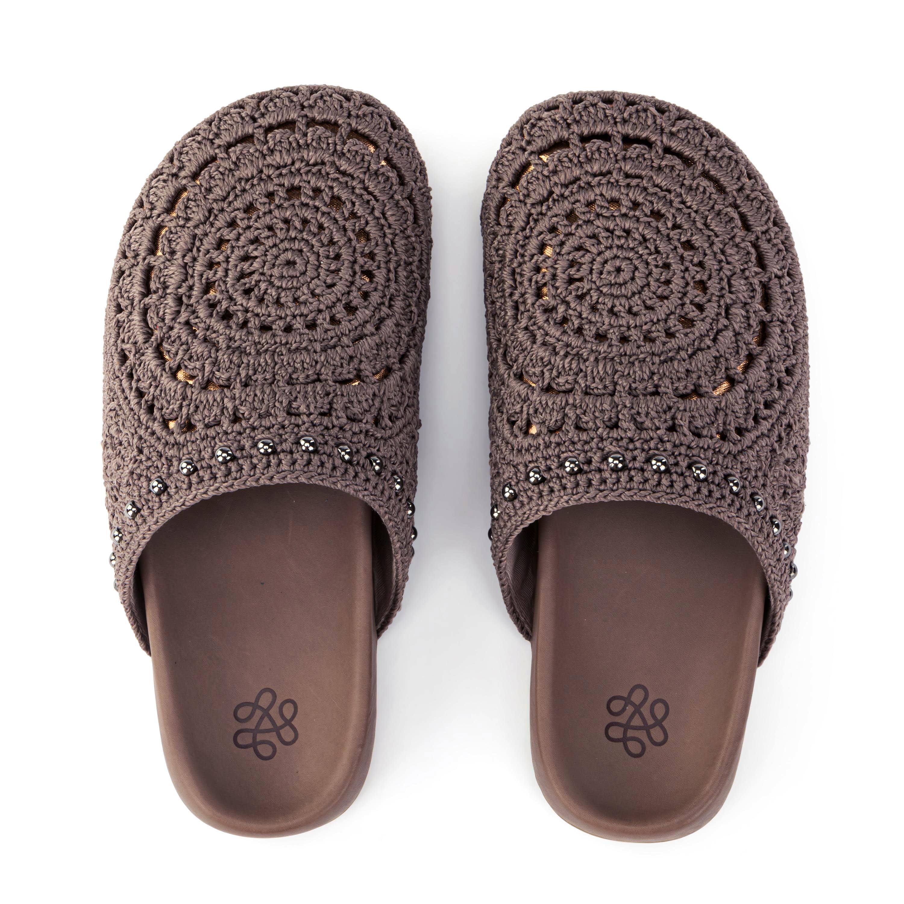The Sak Bolinas Clog - Hand Crochet - Mushroom Medallion