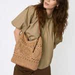 The Sak Sequoia Hobo - Hand Crochet - Bamboo Medallion
