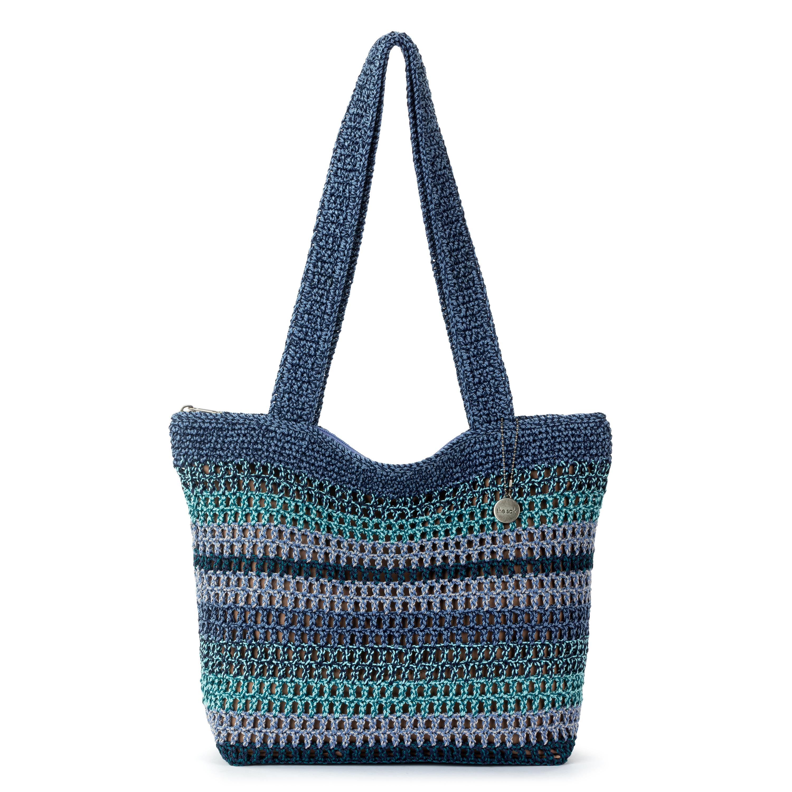 The Sak Casual Classics Tote - Hand Crochet - Lapis Stripe Sayulita