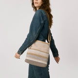 The Sak Lucia Crossbody - Hand Crochet - Sand Stripe