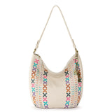 The Sak Sequoia Hobo - Leather - Stone Multi Needlepoint