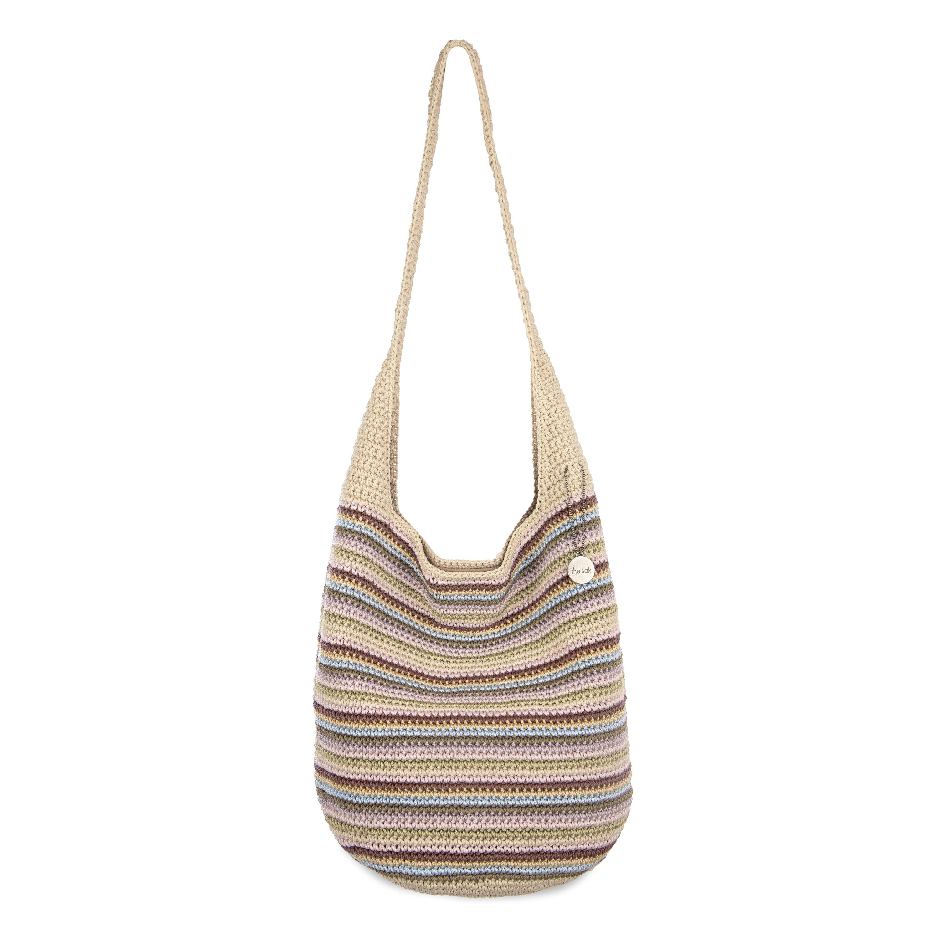 The Sak 120 Hobo - Hand Crochet - Pink Multi Stripe