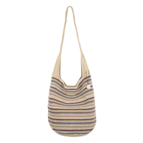The Sak 120 Hobo - Hand Crochet - Pink Multi Stripe