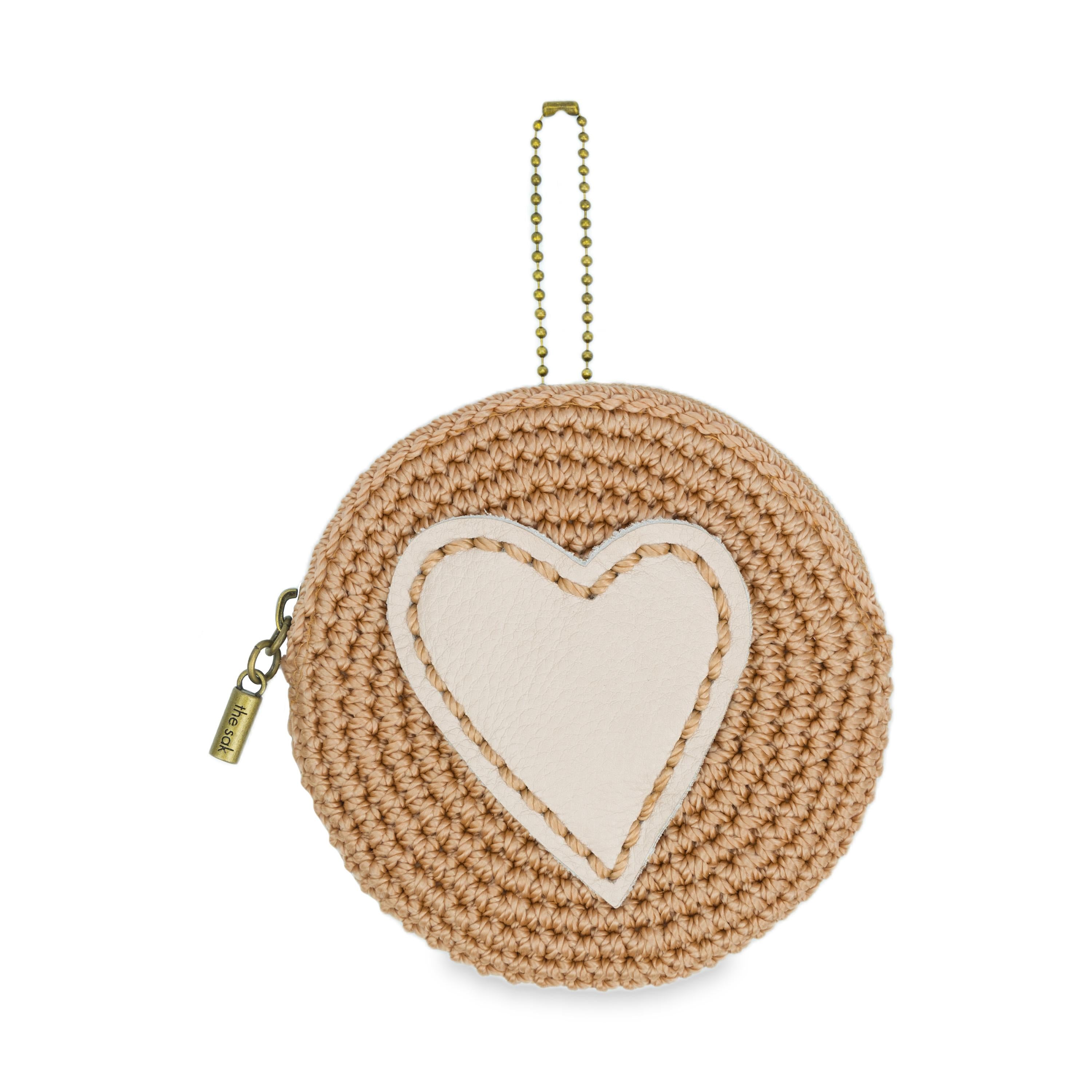 The Sak Circle Coin Pouch - Hand Crochet - Bamboo Stone Heart