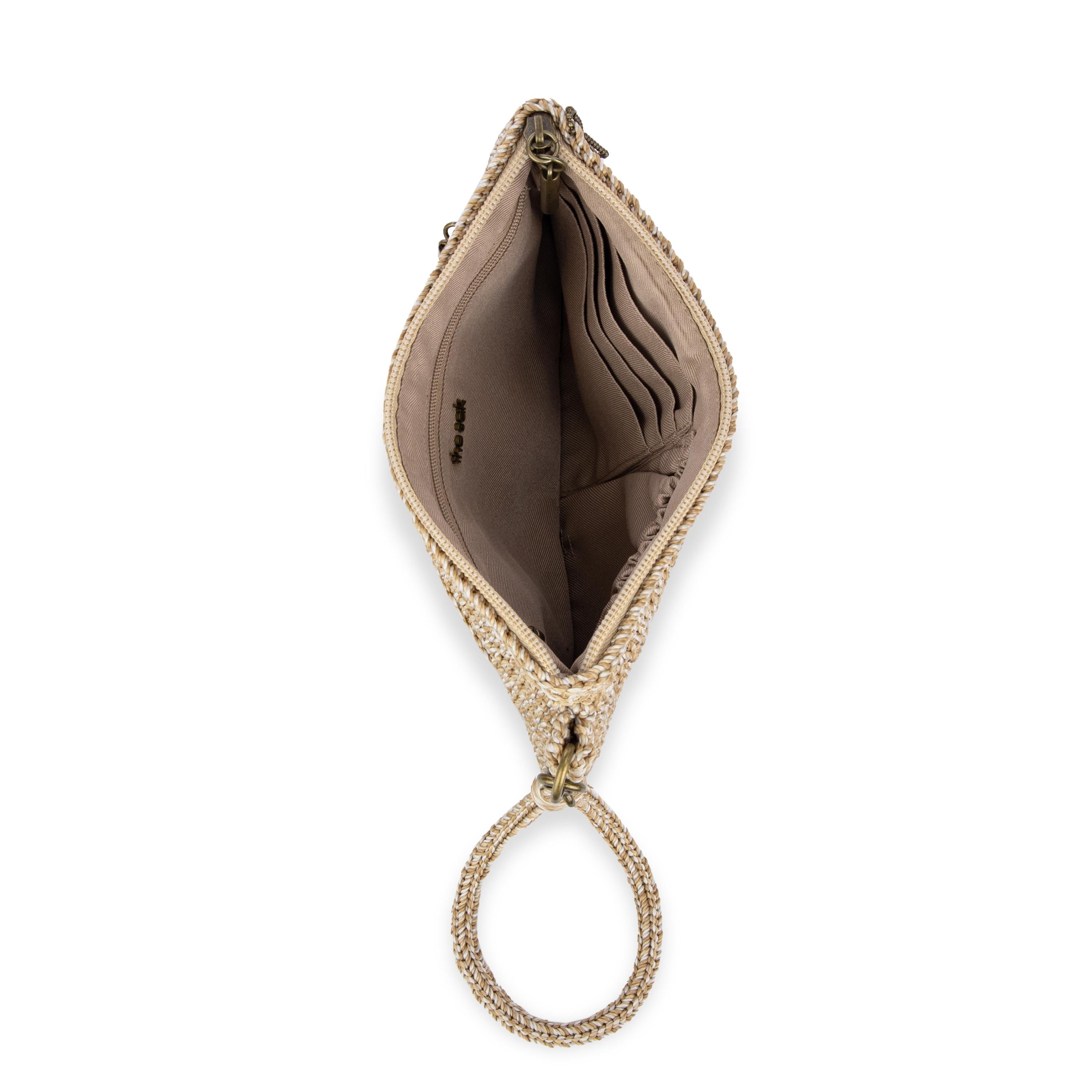 The Sak Vita Wristlet - Hand Crochet - Bamboo Static