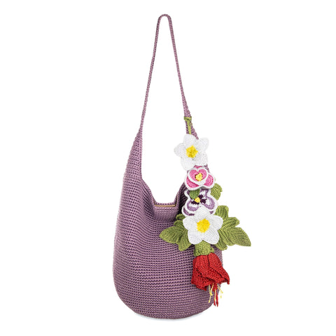 The Sak 120 Hobo - Hand Crochet - Heather Flowers