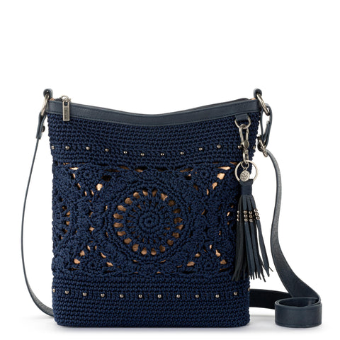 The Sak Lucia Crossbody - Hand Crochet - Denim Medallion