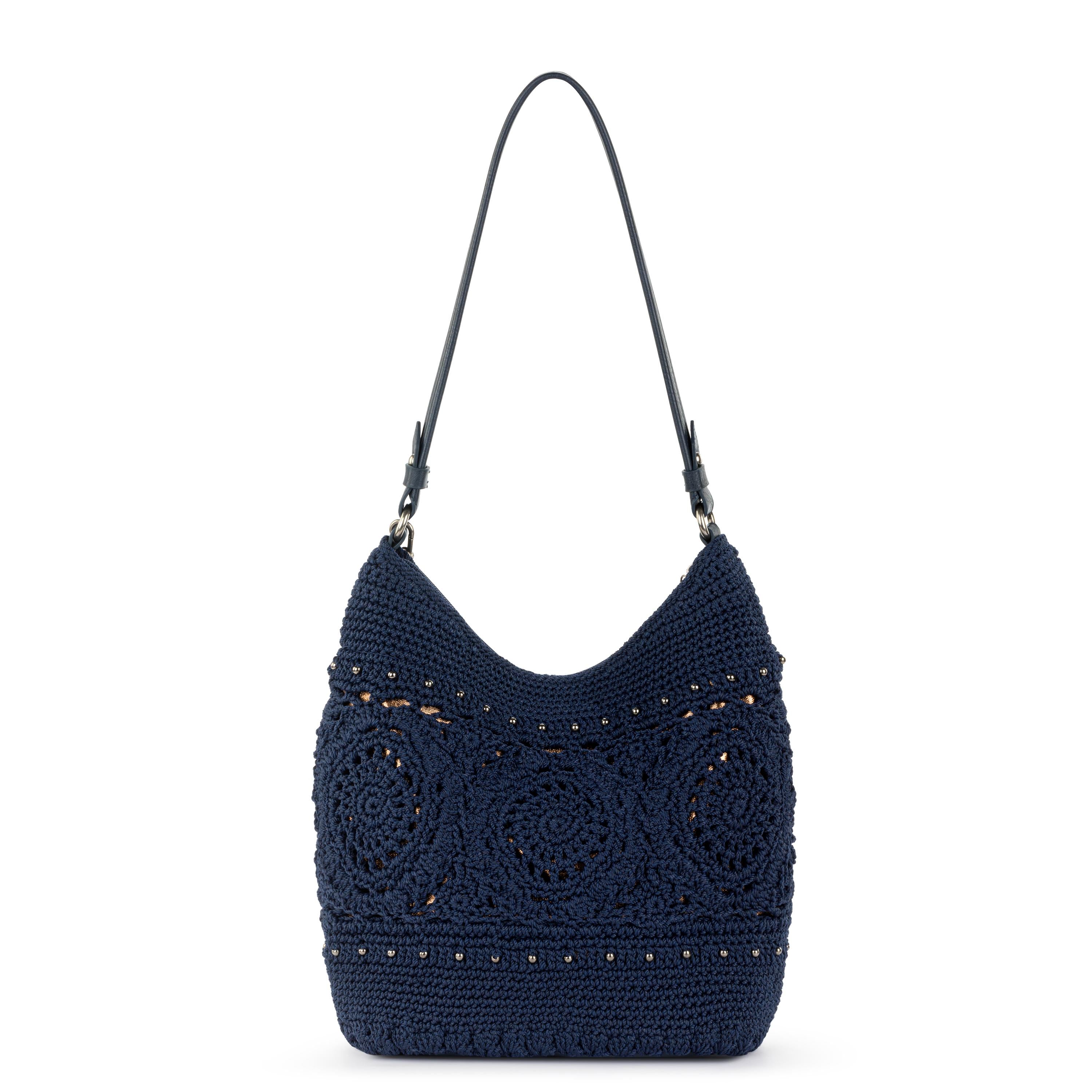 The Sak Sequoia Hobo - Hand Crochet - Denim Medallion