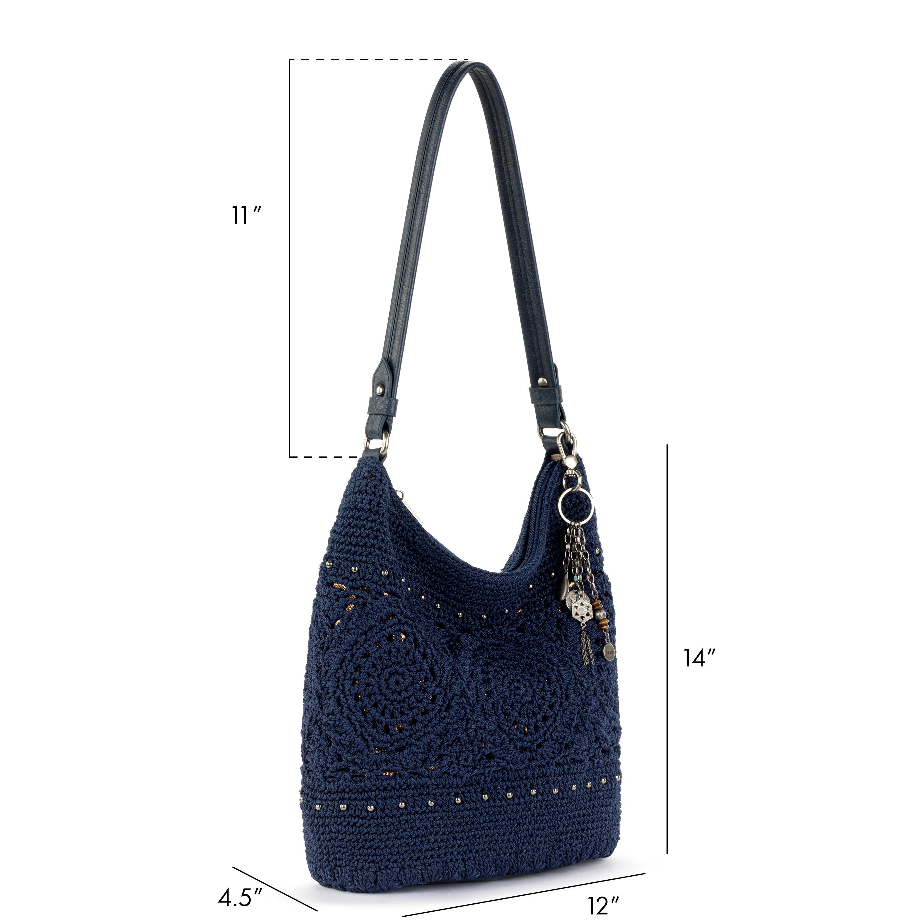 The Sak Sequoia Hobo - Hand Crochet - Denim Medallion