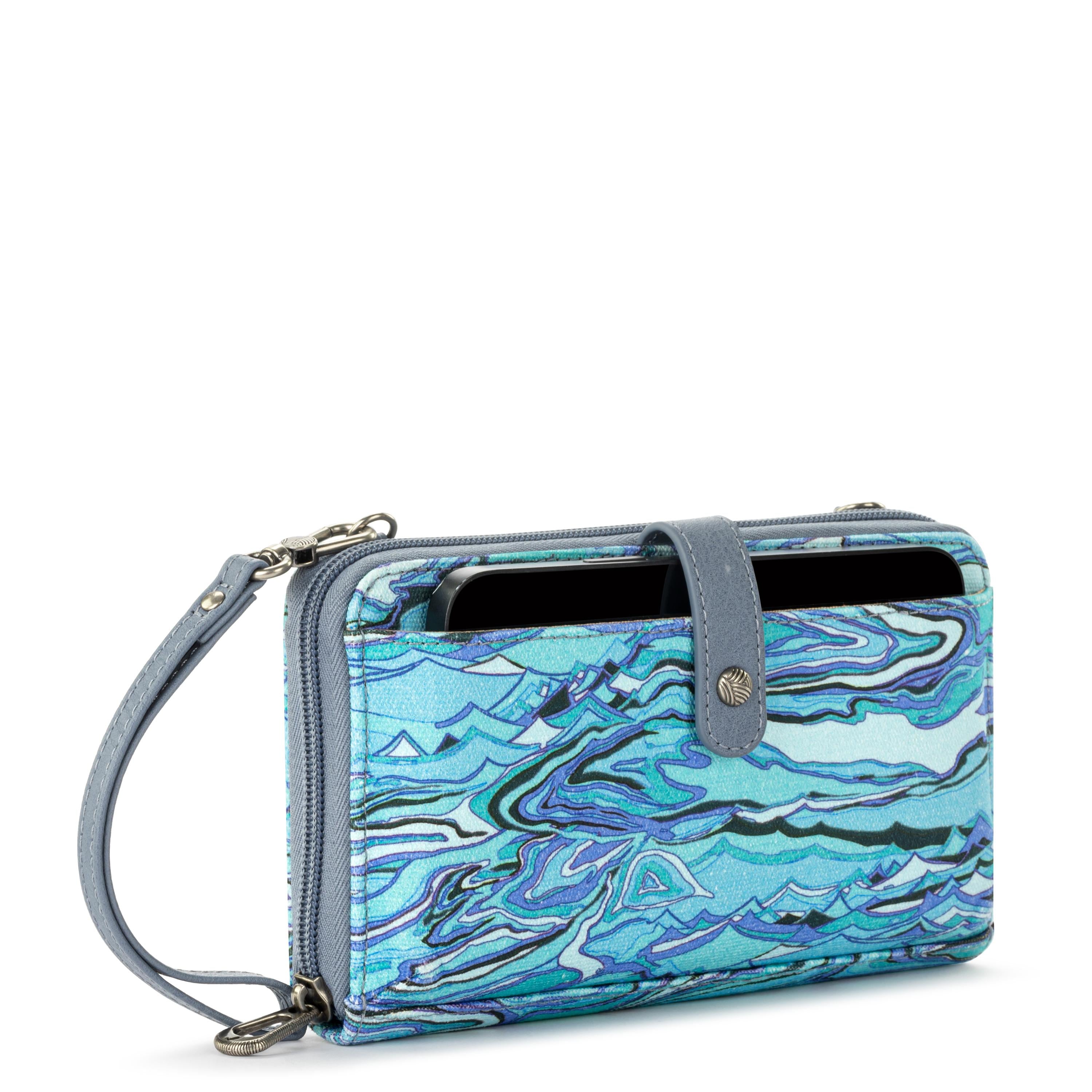 Sakroots Iris Large Smartphone Crossbody - |Canvas - Reef Water Nation|