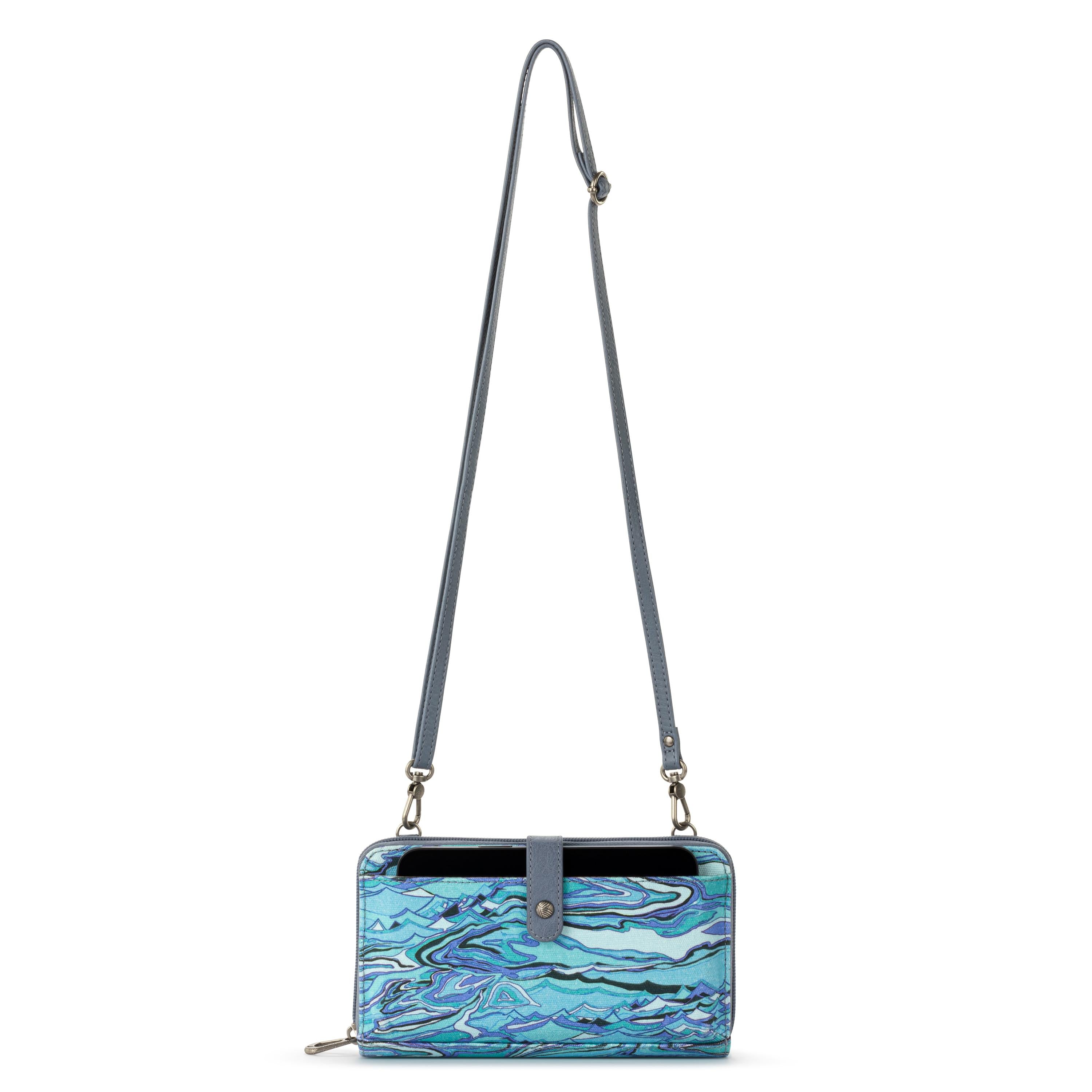 Sakroots Iris Large Smartphone Crossbody - |Canvas - Reef Water Nation|