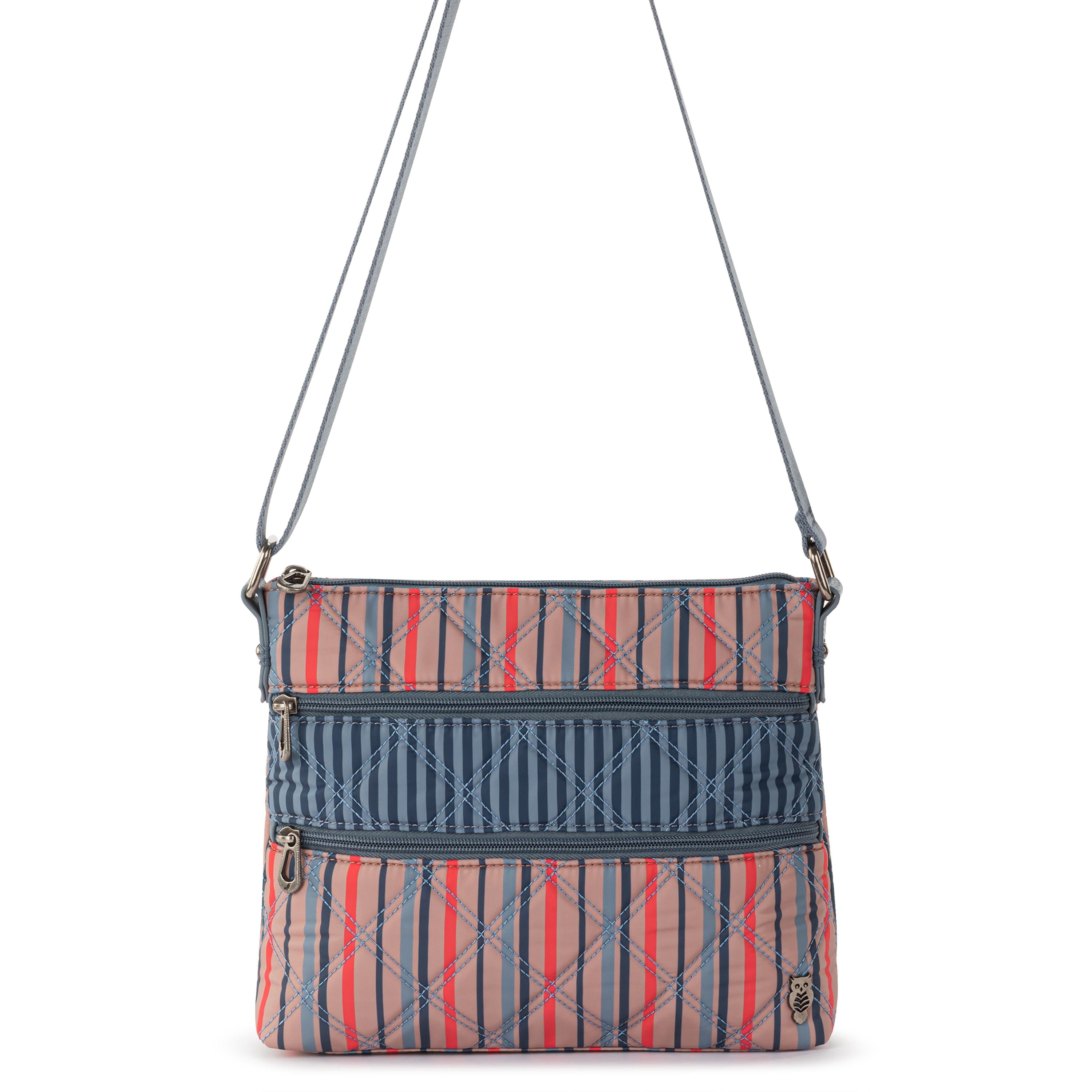 Sakroots Basic Crossbody - EcoTwill - Vintage Multi Stripe Diamond Quilted