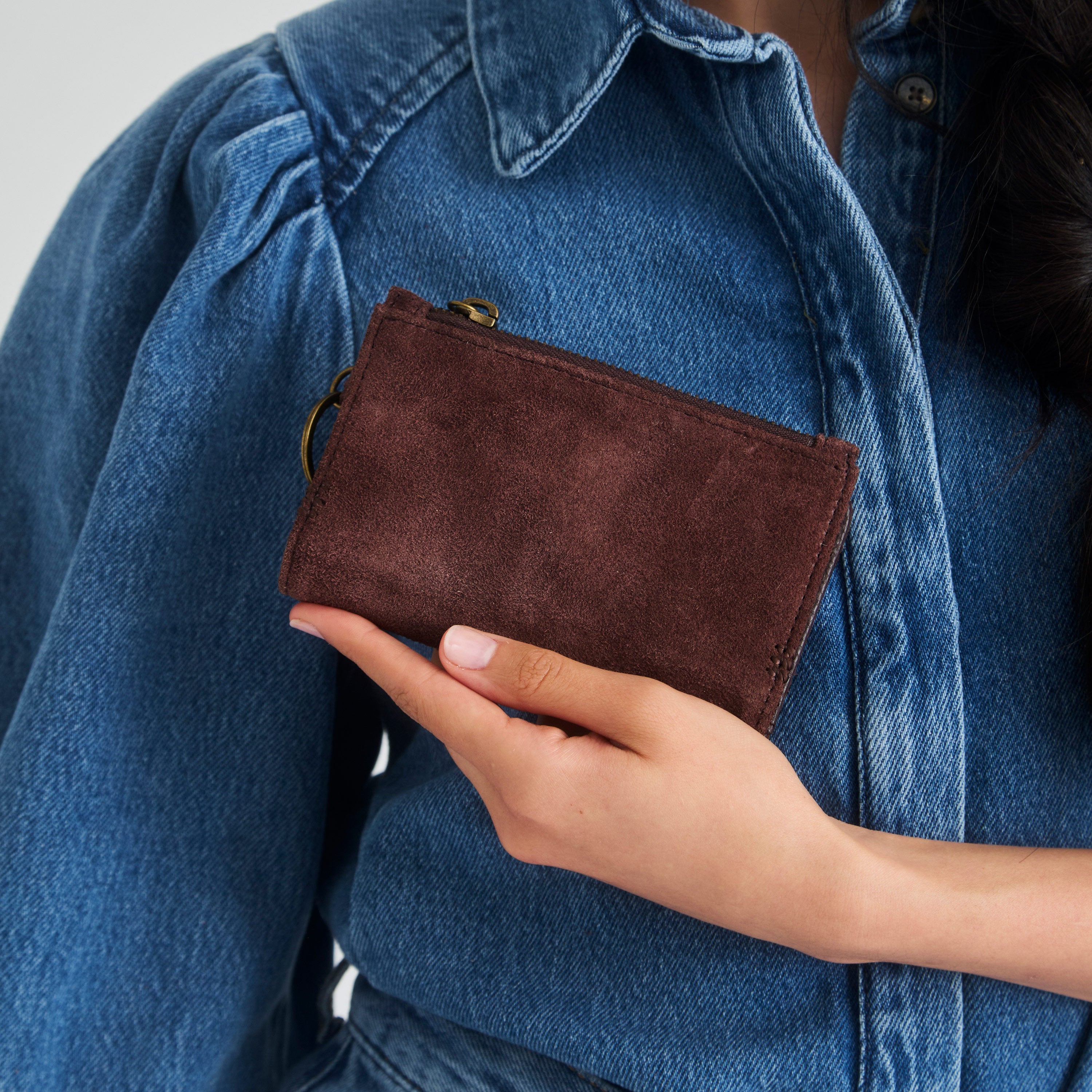 The Sak Encino Essential Wallet - Leather - Mahogany Suede