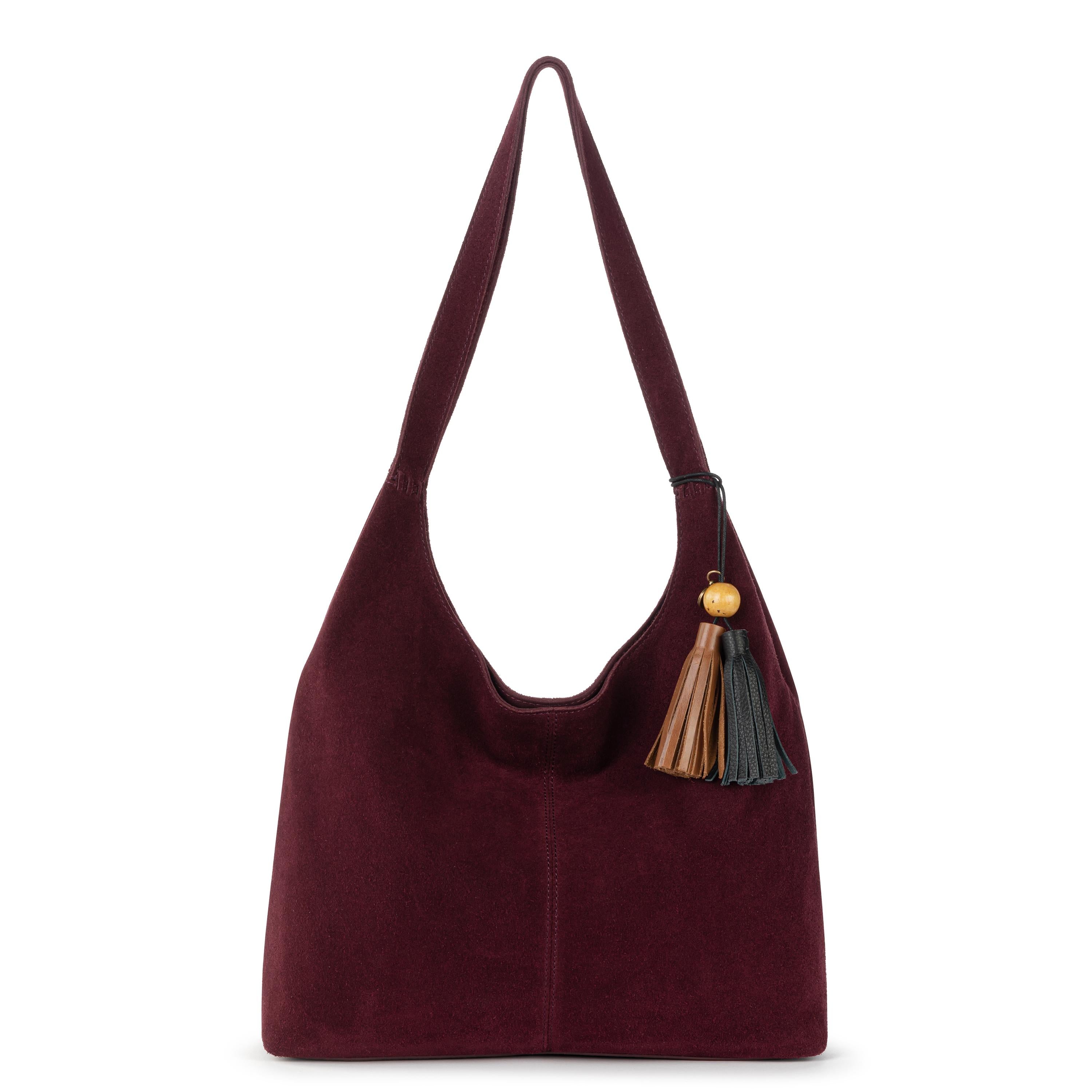 The Sak Huntley Hobo - Leather - Black Cherry Suede