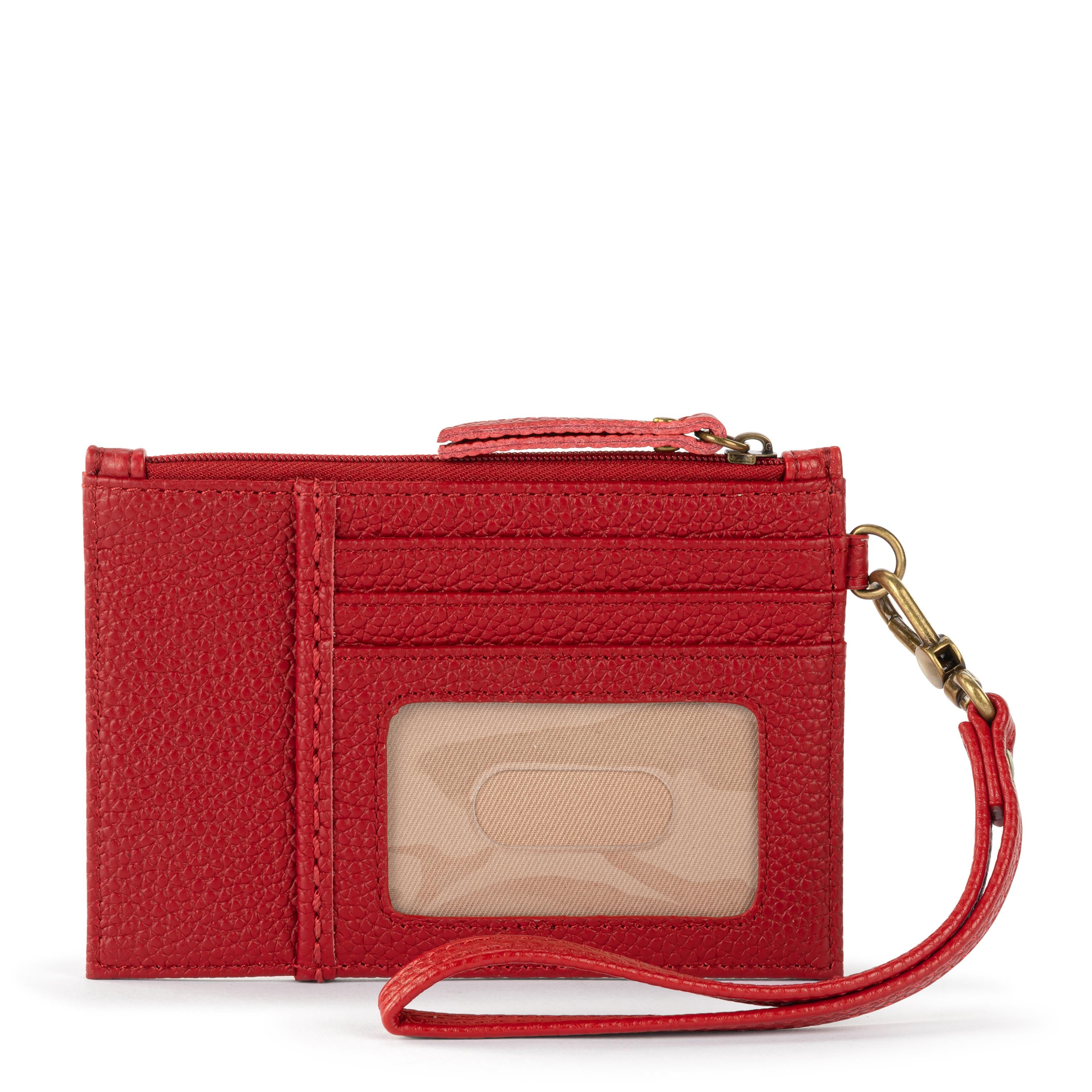 The Sak Iris Card Wristlet - Leather - Scarlet