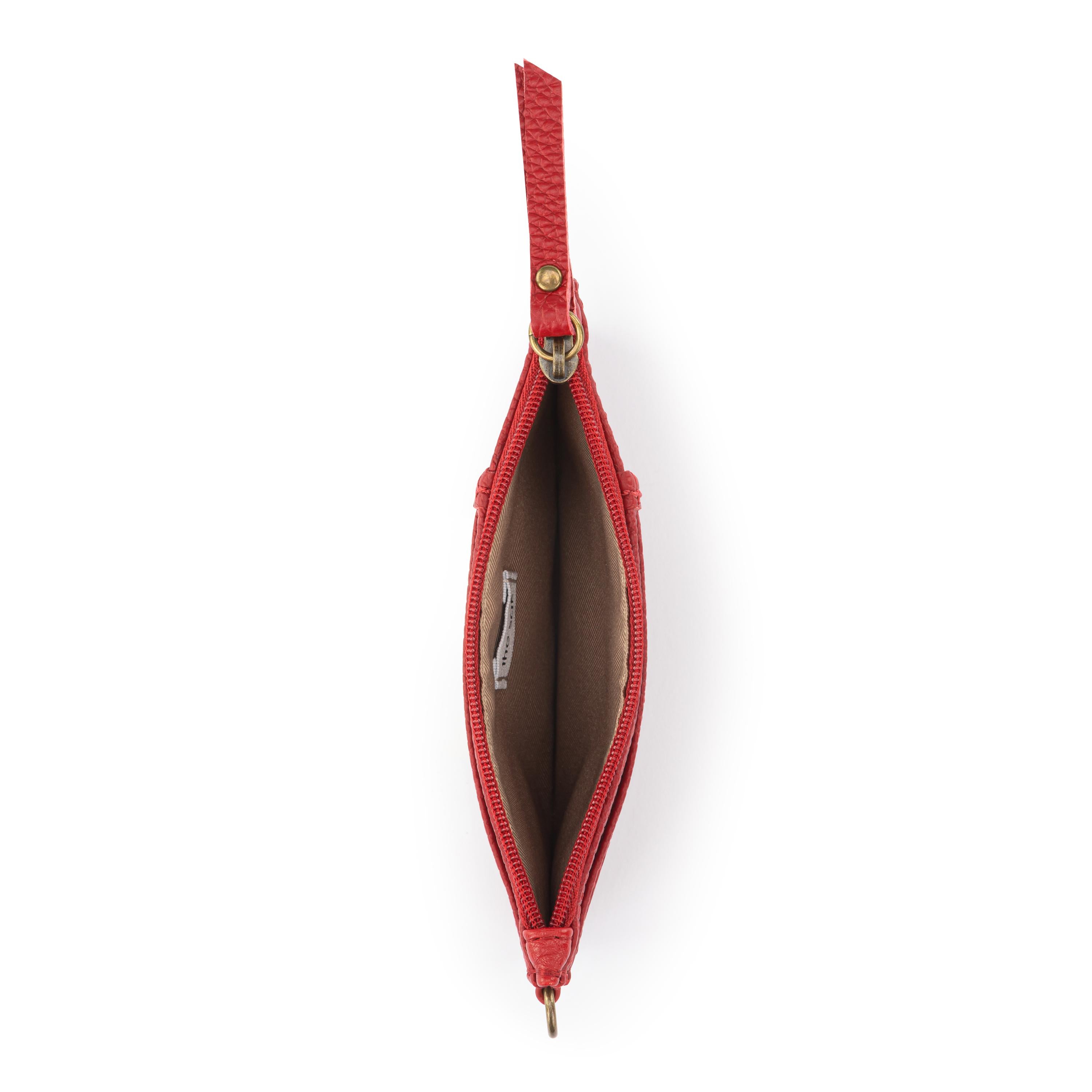 The Sak Iris Card Wristlet - Leather - Scarlet