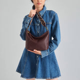 The Sak Jasmine Small Hobo - Leather - Mahogany
