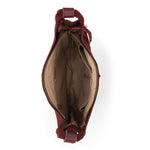 The Sak Los Feliz Crossbody - Leather - Black Cherry Suede