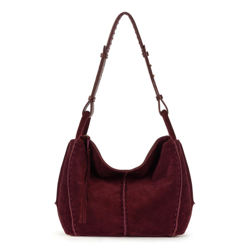 The Sak Los Feliz Hobo - Leather - Black Cherry Suede