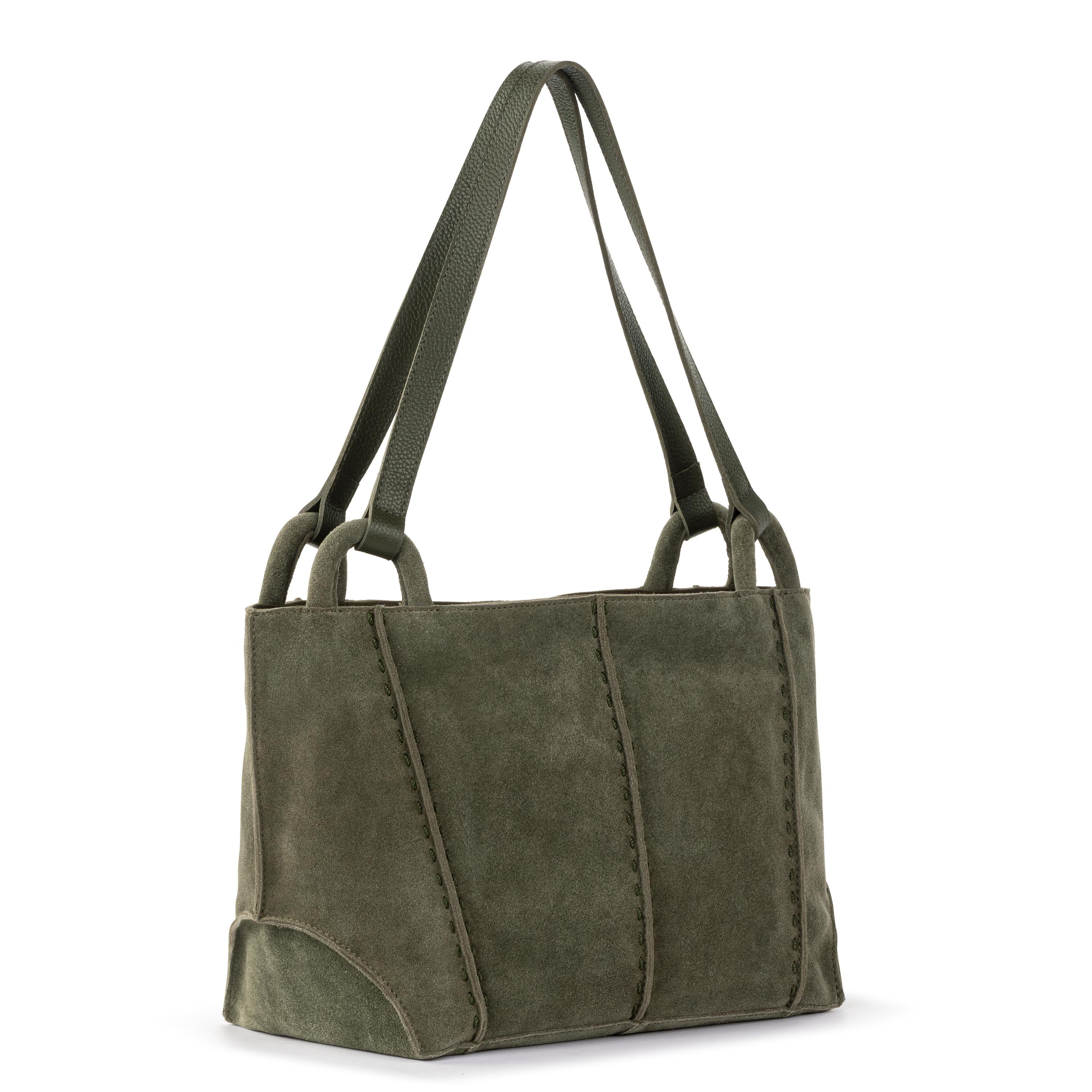 The Sak Los Feliz Satchel - Leather - Moss Suede