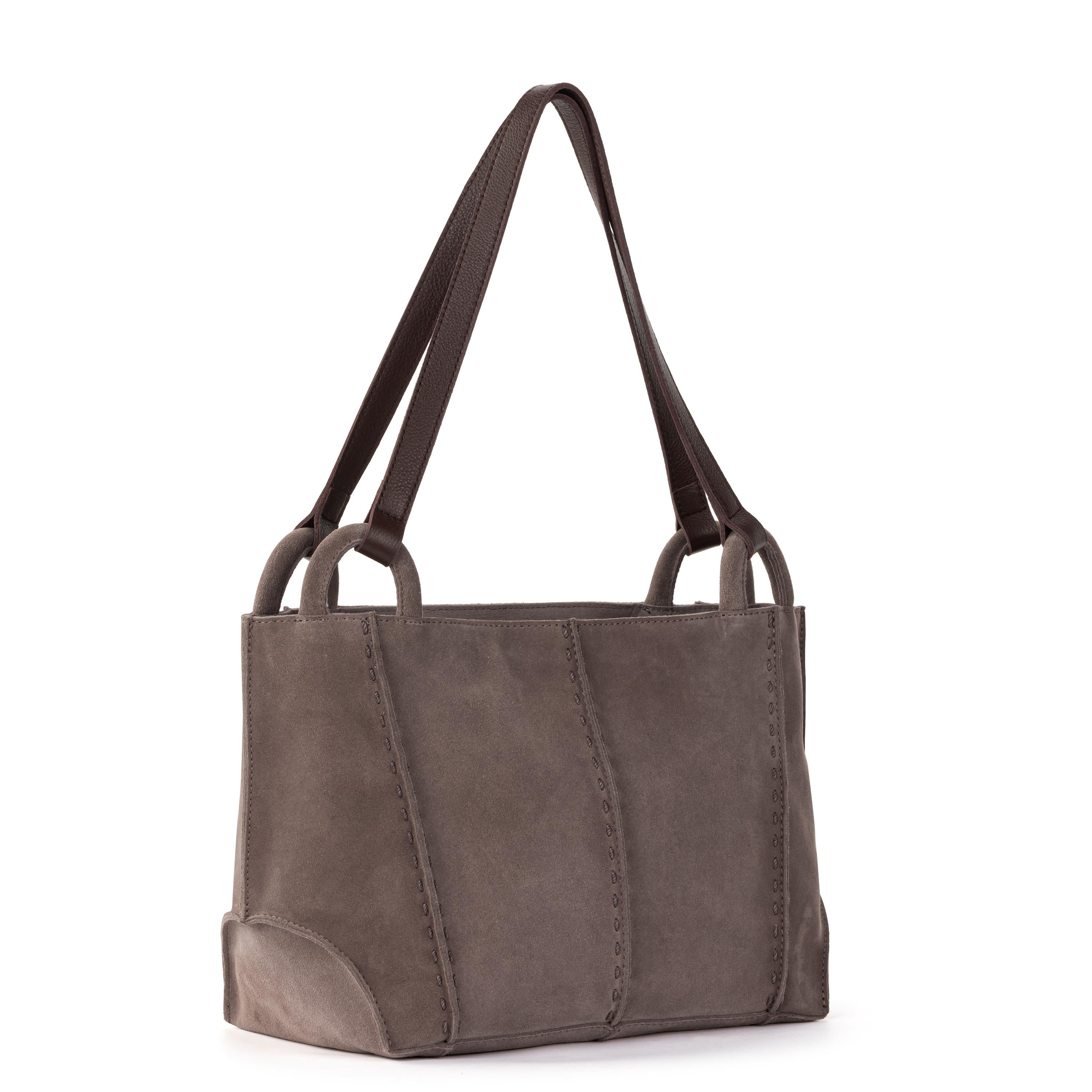 The Sak Los Feliz Satchel - Leather - Mushroom Suede