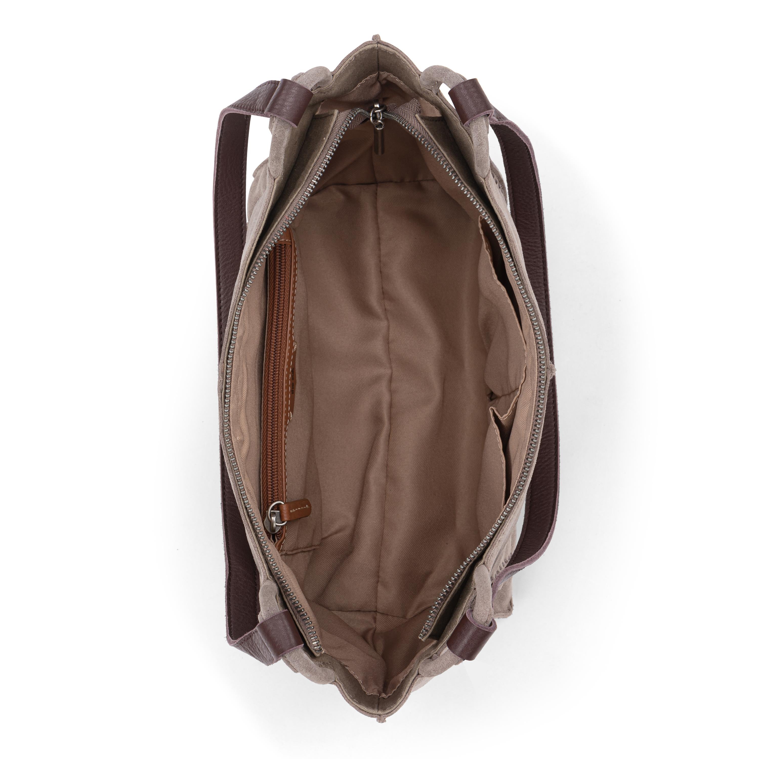 The Sak Los Feliz Satchel - Leather - Mushroom Suede