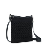 The Sak Lucia Crossbody - Hand Crochet - Black Cozy Weave