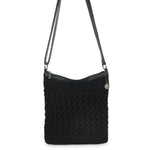 The Sak Lucia Crossbody - Hand Crochet - Black Cozy Weave