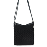 The Sak Lucia Crossbody - Hand Crochet - Black Cozy Weave