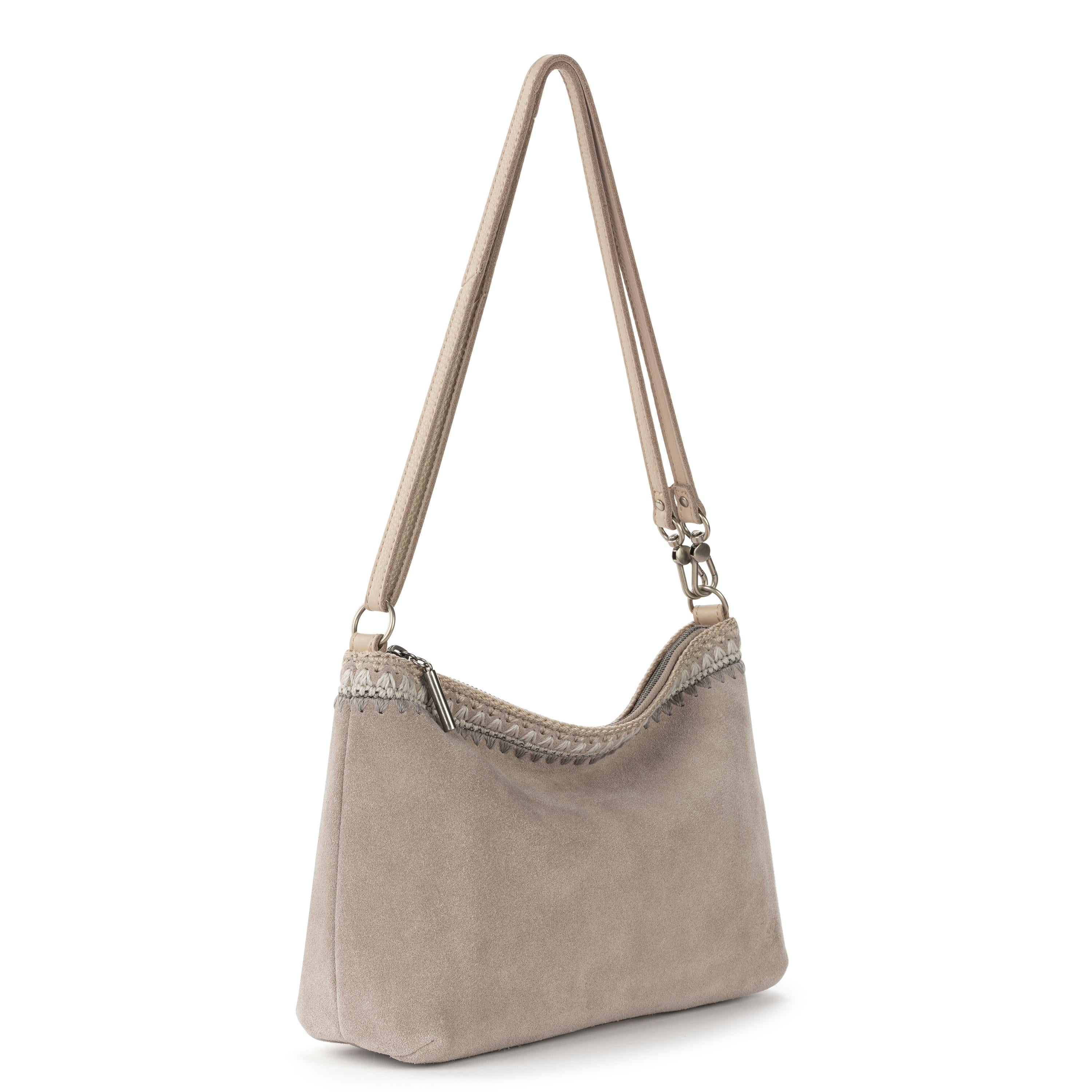 The Sak Lumi Crossbody - Leather - Sand Suede Blanket Stitch