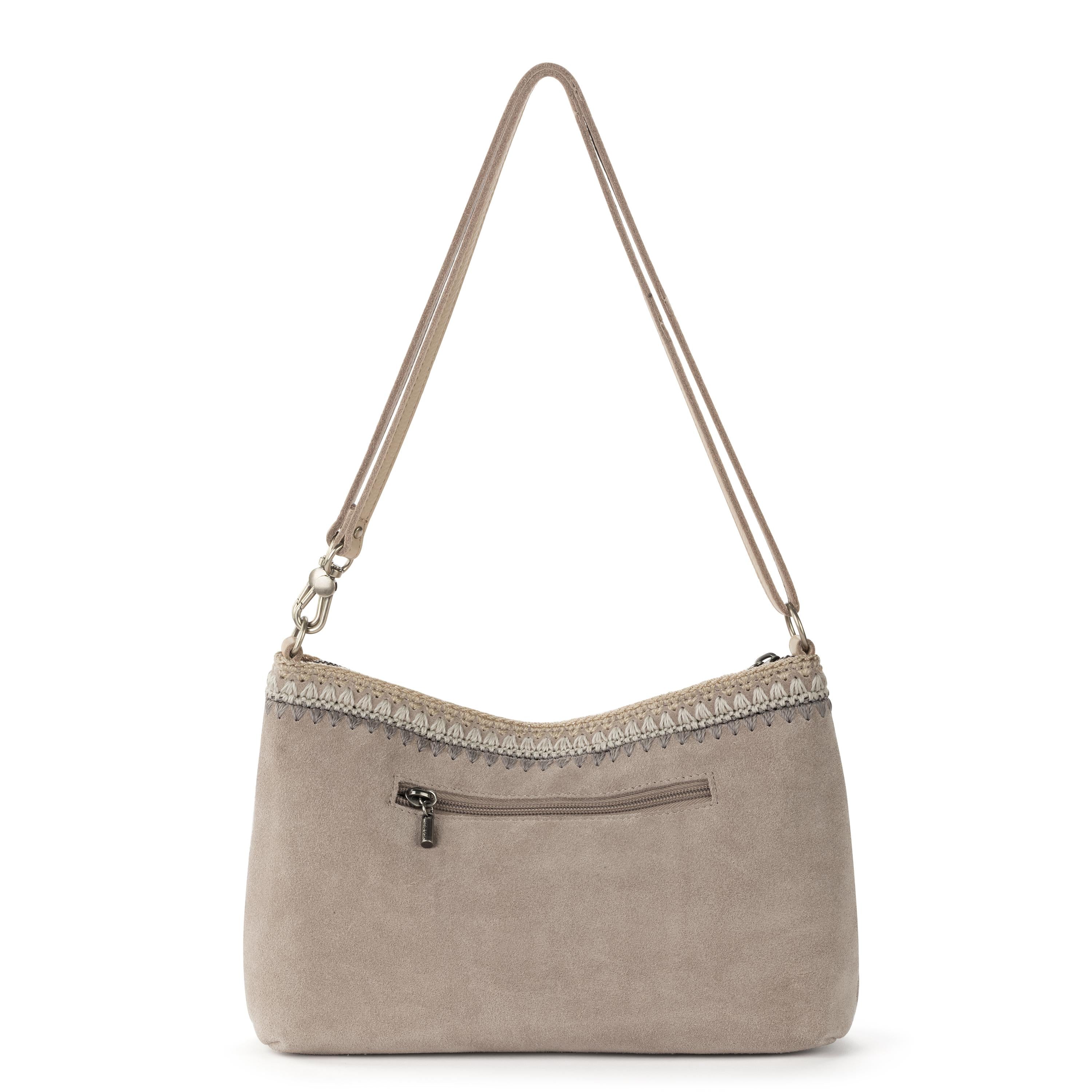 The Sak Lumi Crossbody - Leather - Sand Suede Blanket Stitch