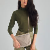 The Sak Lumi Crossbody - Leather - Sand Suede Blanket Stitch