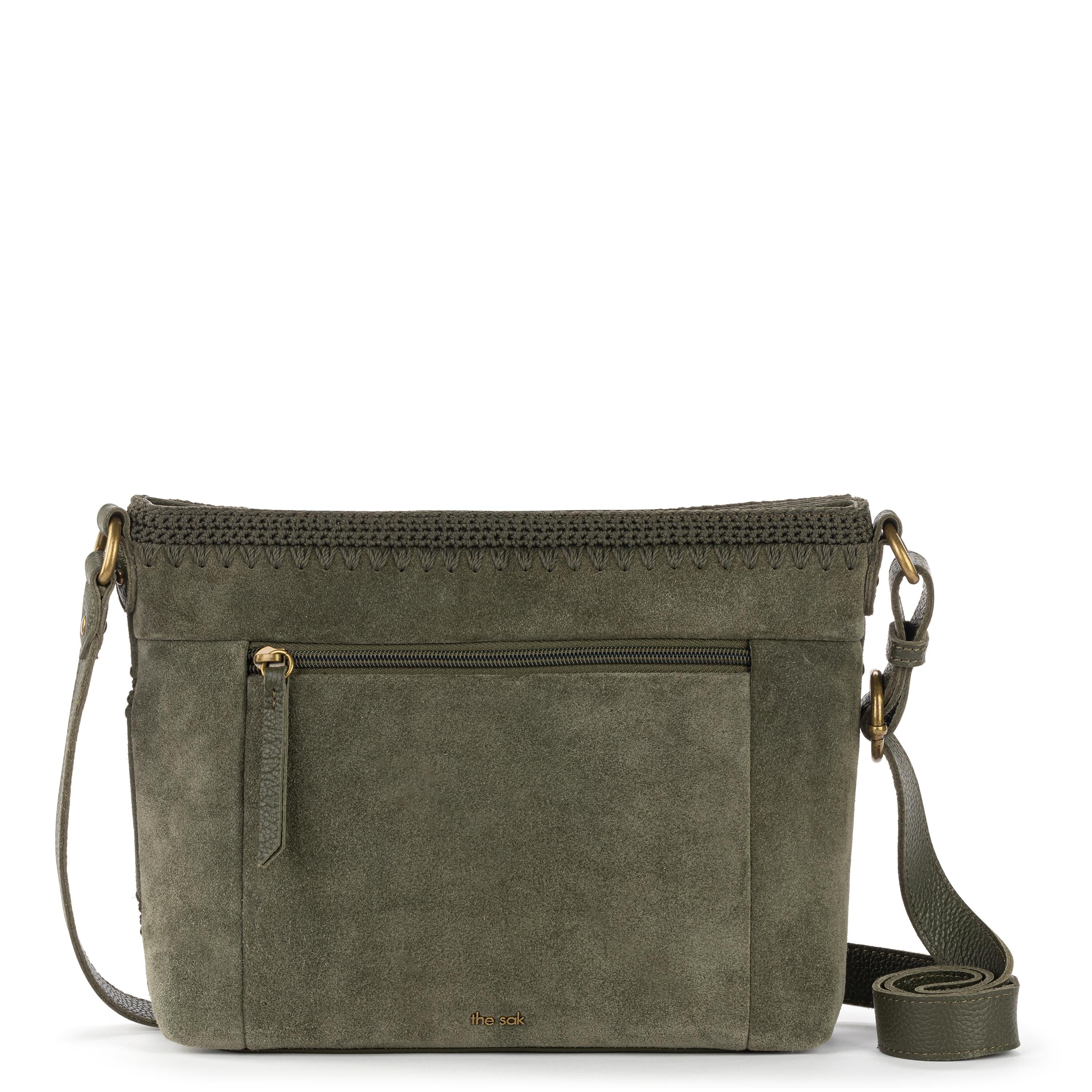 The Sak Melrose Crossbody - Leather - Moss Suede Patch