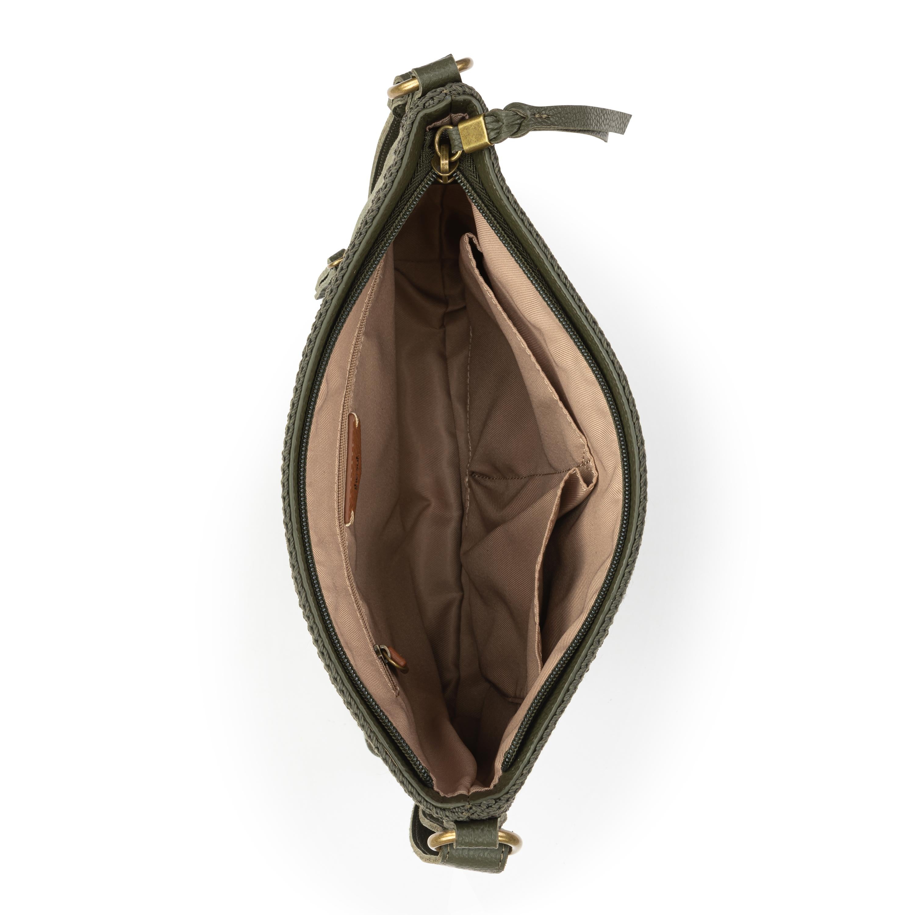 The Sak Melrose Crossbody - Leather - Moss Suede Patch