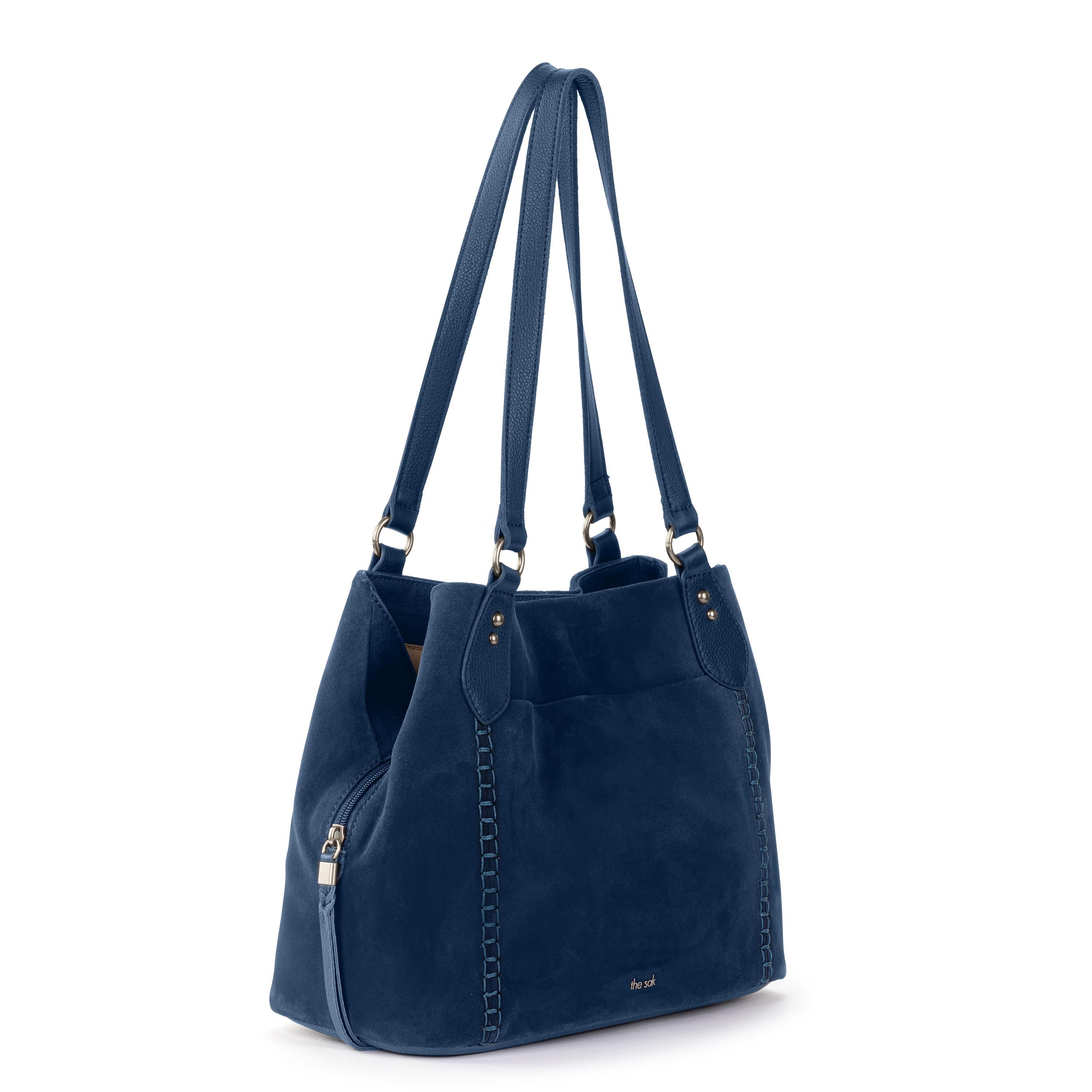 The Sak Melrose Satchel - Leather - Indigo Suede