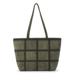 The Sak Metro Tote - Leather - Moss Suede Patch